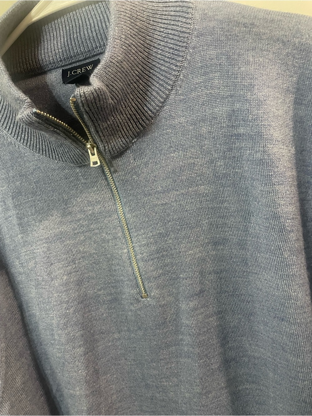 J. Crew Men’s Sky Blue Quarter-Zip Sweater